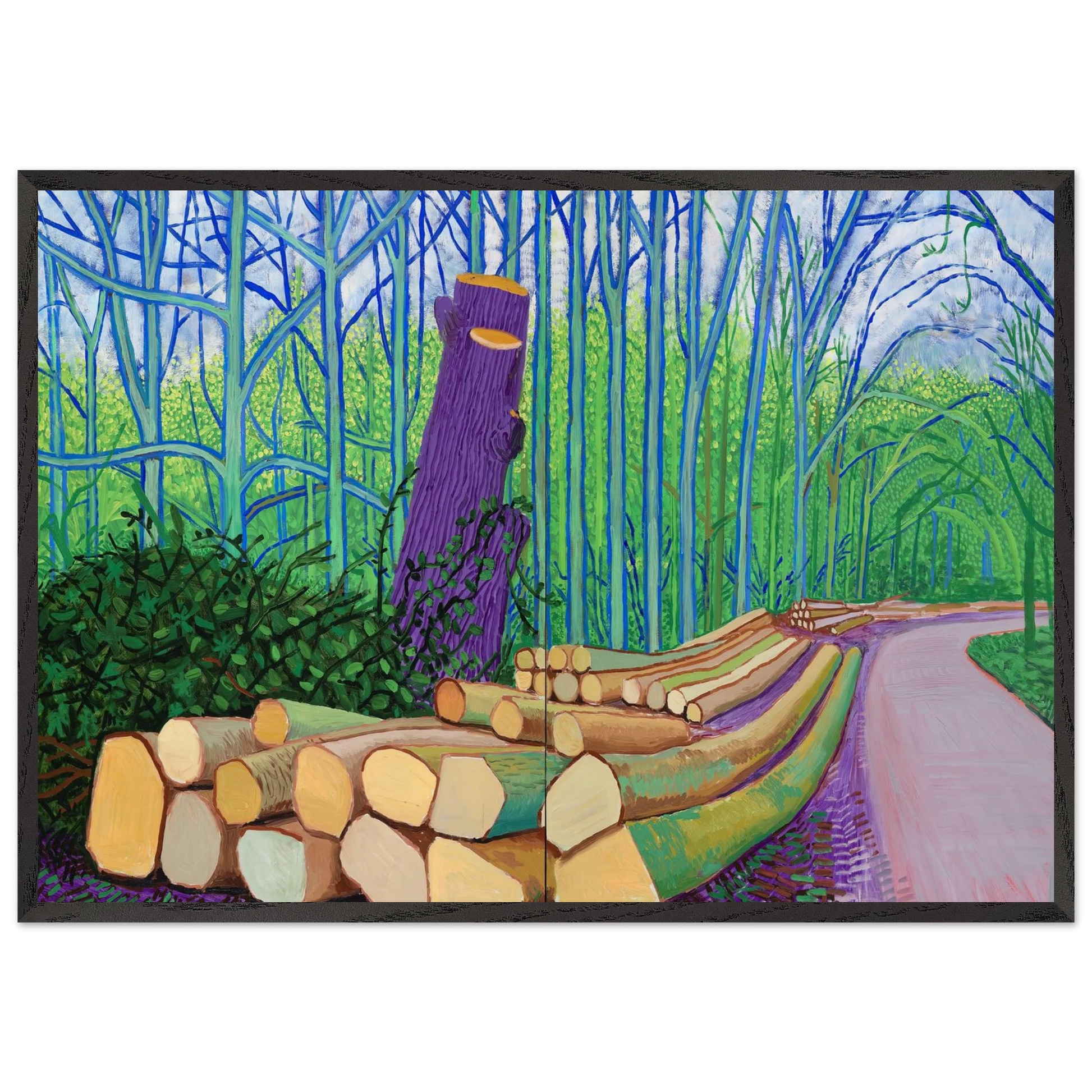 David Hockney N10 - David Hockney 70x100 cm / 28x40 inches Framed Art Print – Black Wooden Frame | David Hockney Art | Artwork by David Hockney