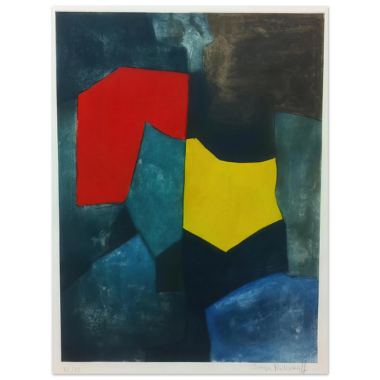 Serge Poliakoff - XVI - 1964 Fine Art Poster - Default Title
