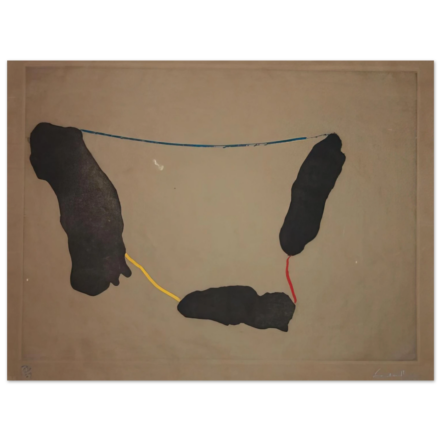 Helen Frankenthaler - Connected By Joy - 1973 Wall art - 13x18 cm / 5x7 inches - Premium Wooden Framed Poster With Fine Art Paper - Black frame