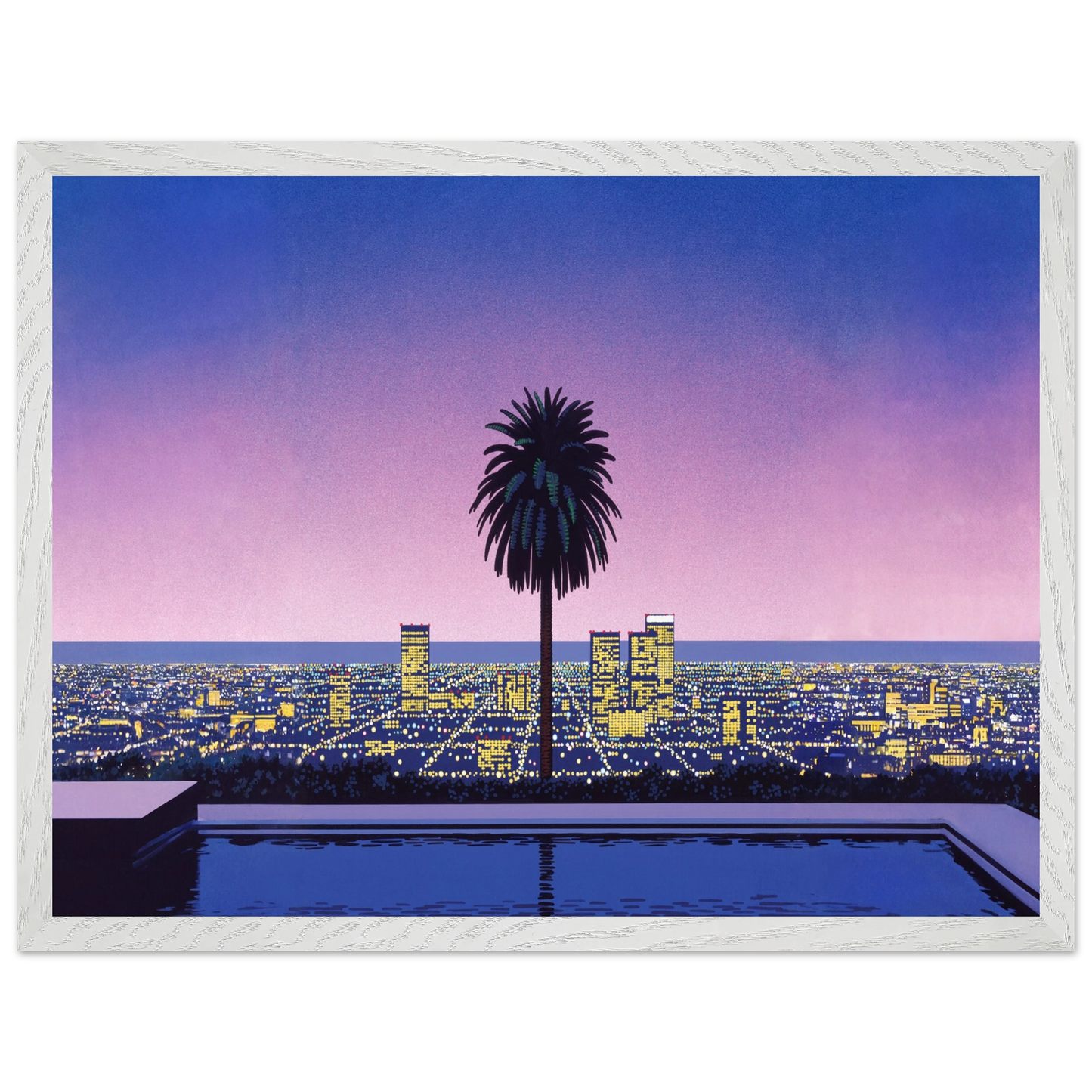 Hiroshi Nagai - Pacific Breeze 2 Wall Art - 21x29.7 cm / 8x12" - Premium Wooden Framed Poster With Fine Art Paper - Wood frame