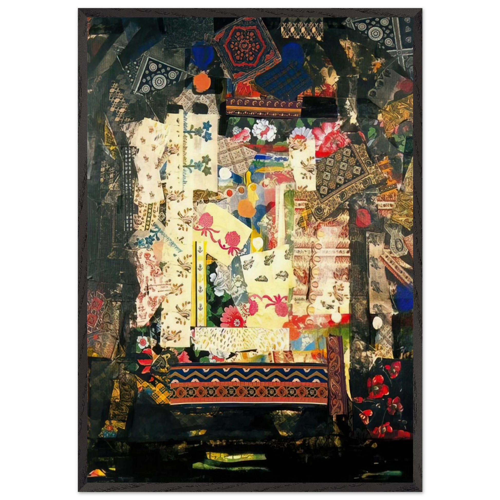 Window on Montana - PD Pattern and Decoration - Miriam Schapiro Framed Art Print – Black Wooden Frame - Default Title - -Framed Art Print