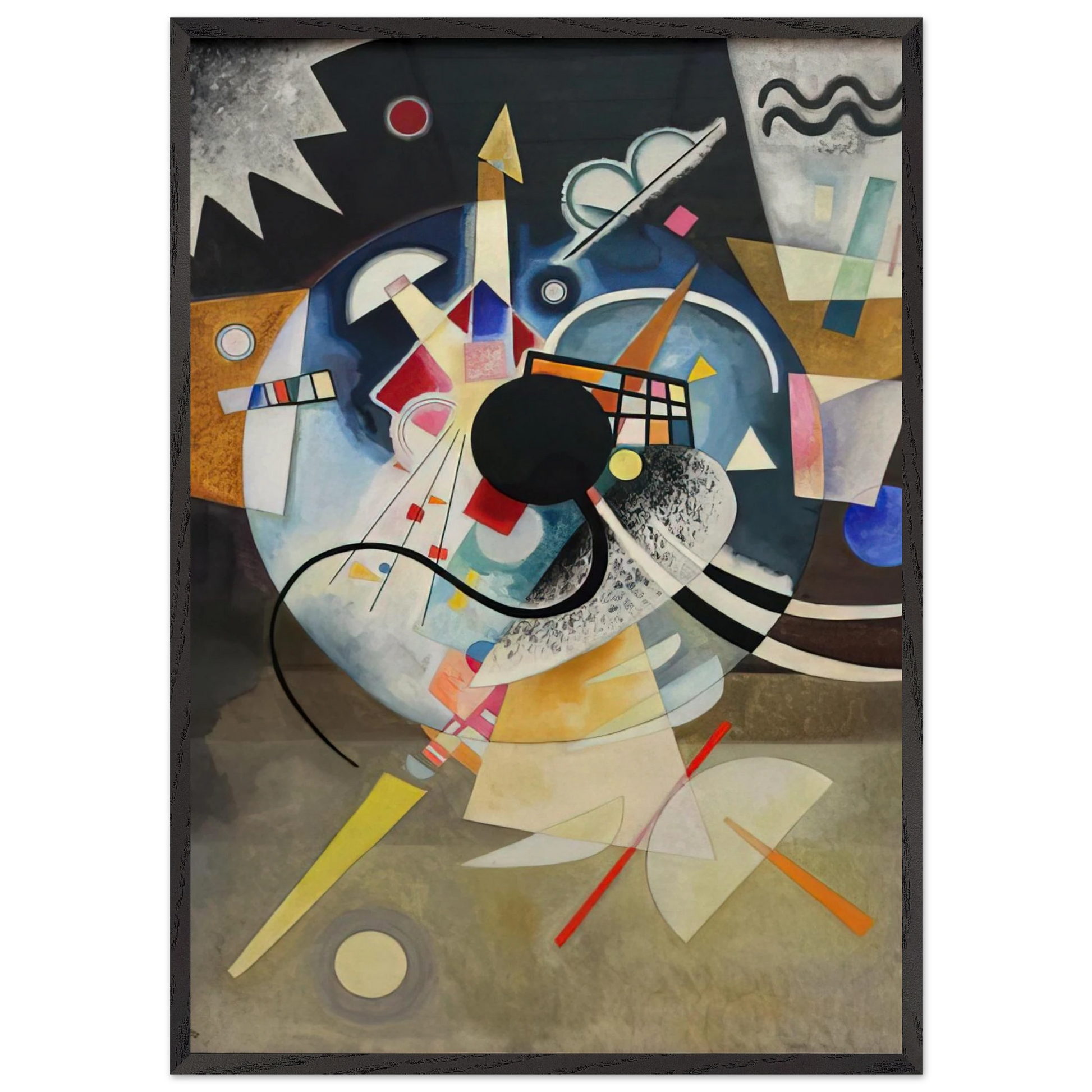 A CENTRE 1924 - Wassily Kandinsky Framed Art Print – Black Wooden Frame - Default Title - -Framed Art Print