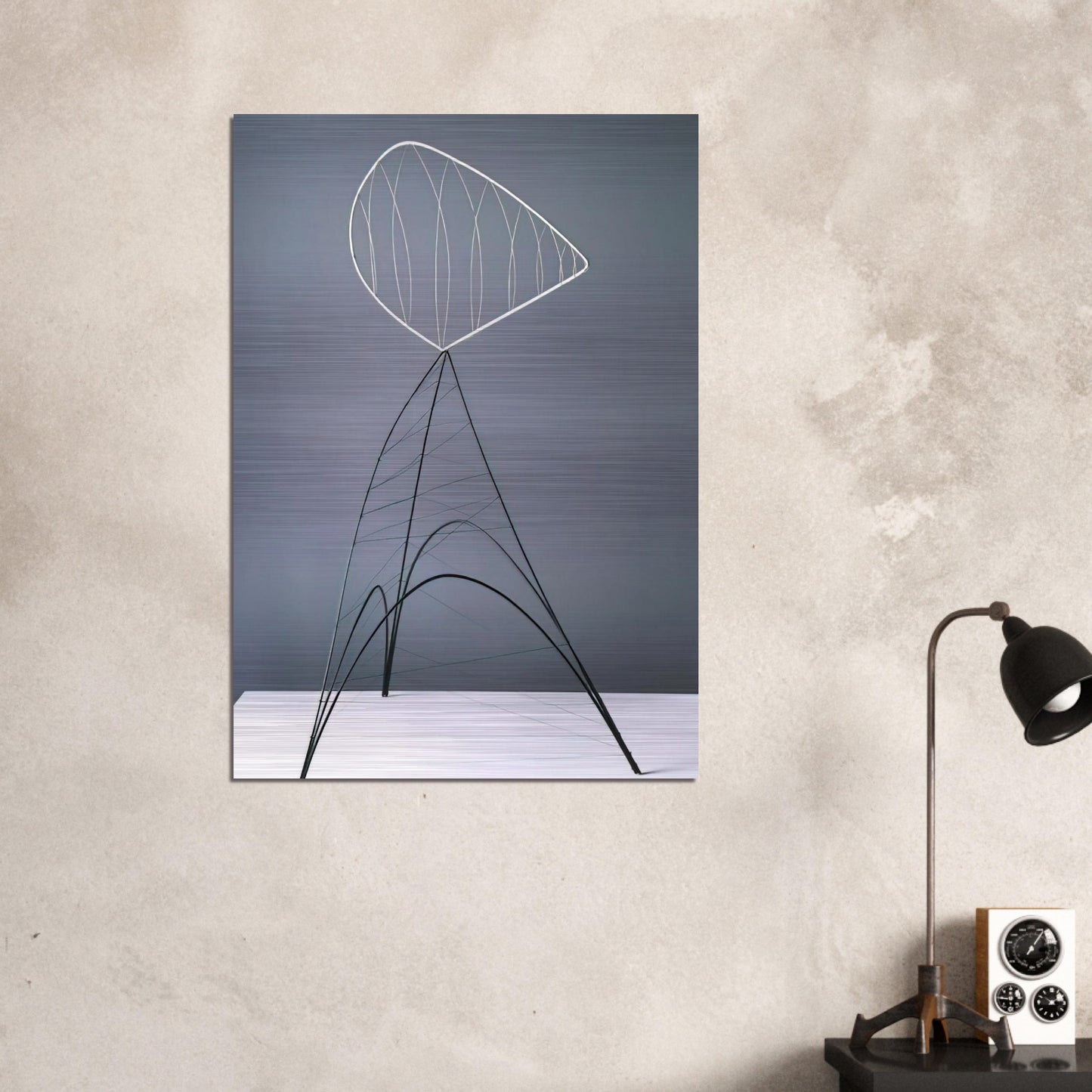 HOLLOW EGG 1939 - Alexander Calder Brushed Aluminum Print - 70x100 cm / 28x40 inches | Alexander Calder Aluminum Print | Alexander Calder Prints