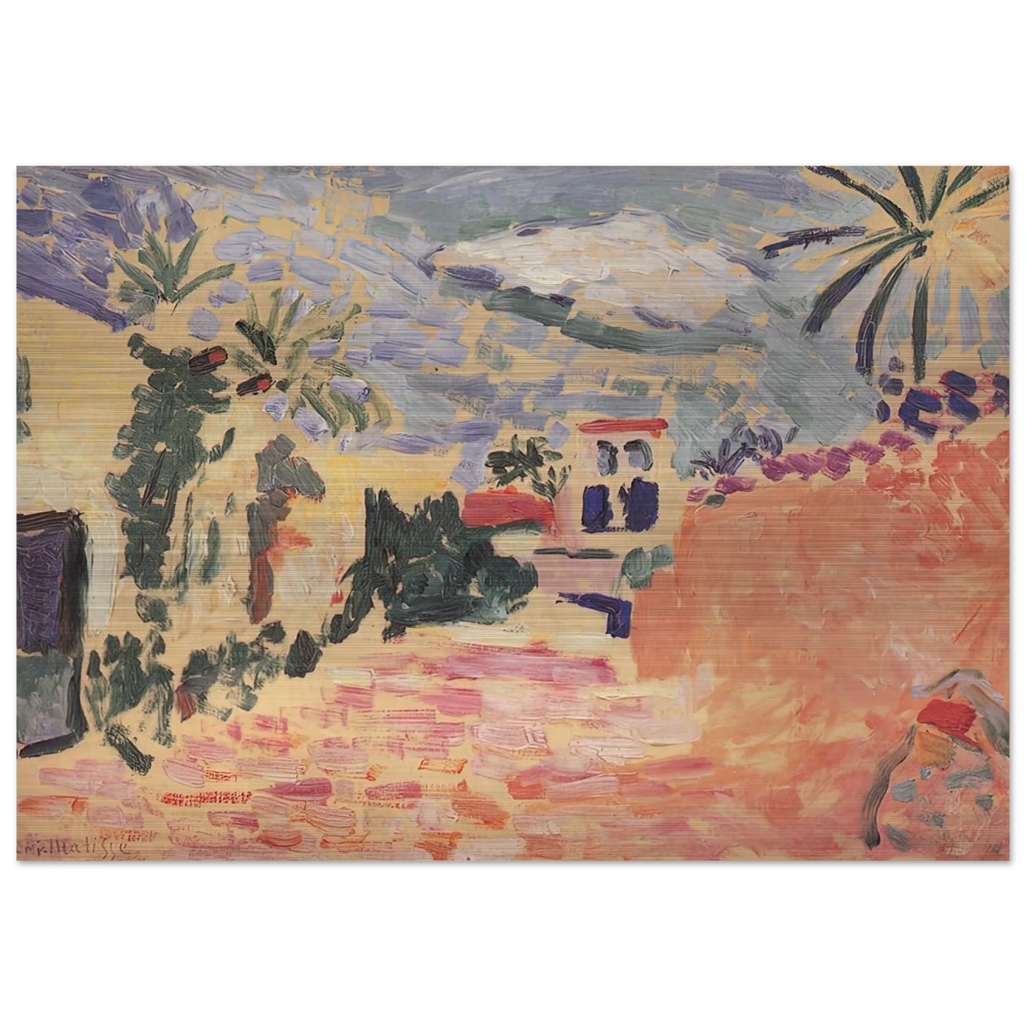 STREET AT BISKRA 1906 - Henri Matisse Brushed Aluminum Print - 70x100 cm / 28x40 inches | Henri Matisse Aluminum Print | Henri Matisse Prints