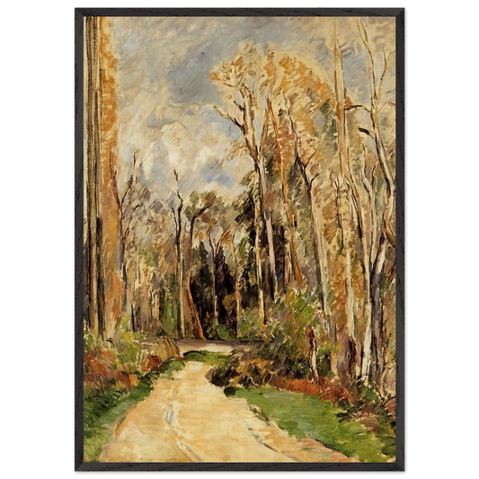 Path at the Entrance to the Forest - Paul Cezanne 70x100 cm / 28x40 inches Framed Art Print – Black Wooden Frame