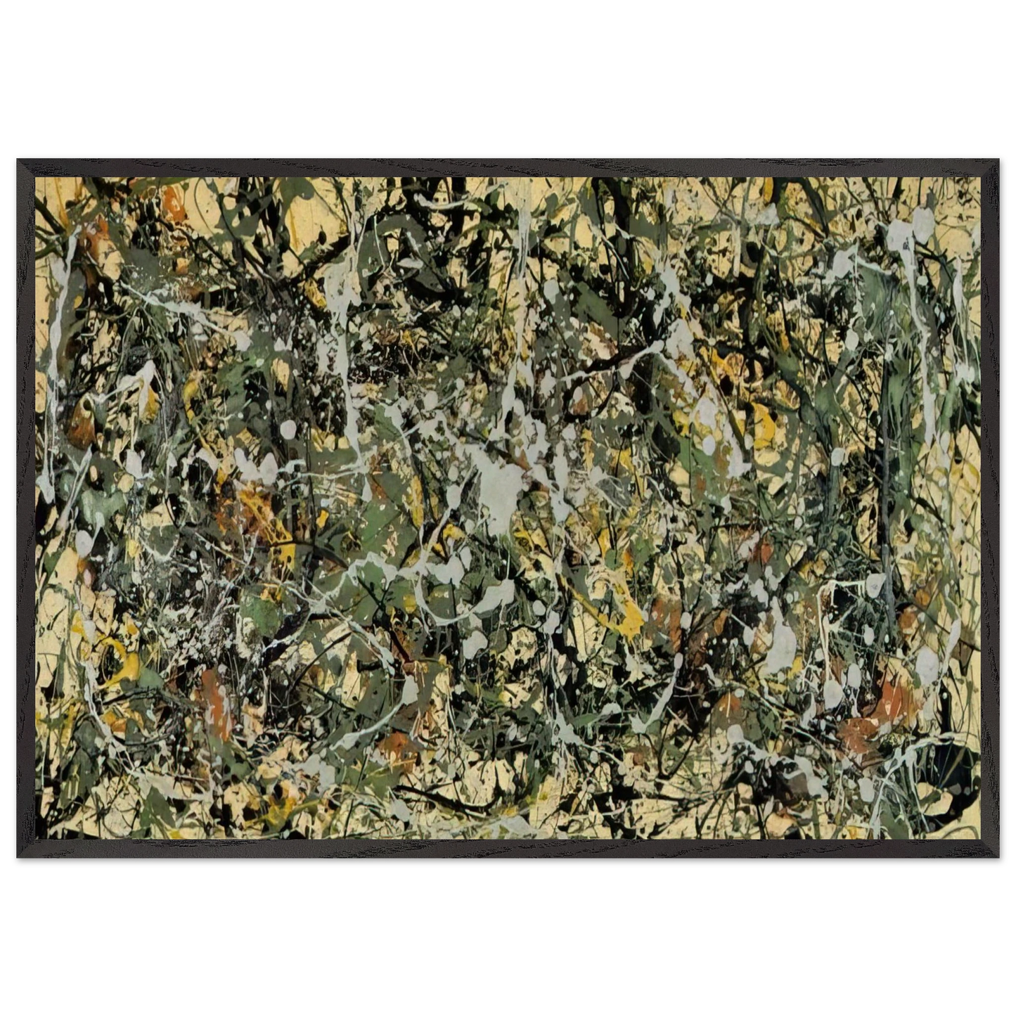 NUMBER 8 1949 - Jackson Pollock Framed Art Print – Black Wooden Frame - Default Title - -Framed Art Print