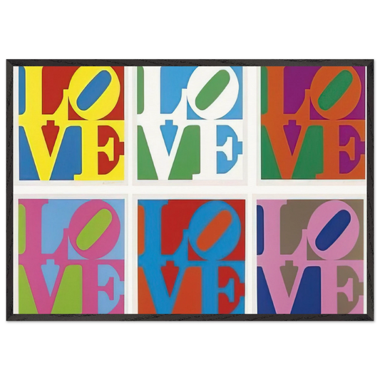 The Garden of Love - Robert Indiana Framed Art Print – Black Wooden Frame - Default Title - -Framed Art Print