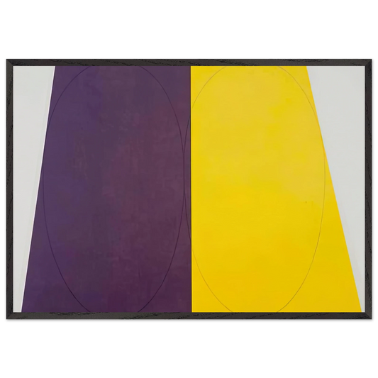 PLANE FIGURE SERIES D DOUBLE PANEL 1993 - Robert Mangold Framed Art Print – Black Wooden Frame - Default Title - -Framed Art Print