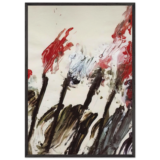 Nicolas Irises - Cy Twombly Framed Art Print – Black Wooden Frame - Default Title - -Framed Art Print