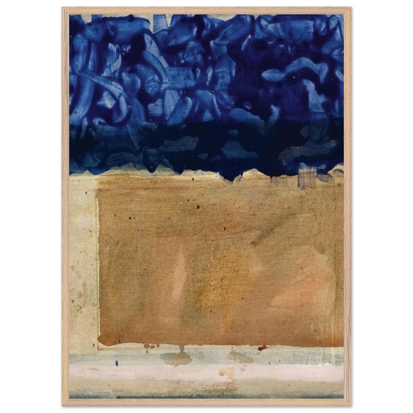Helen Frankenthaler - Shoreline - 1952 Wall art - 60x90 cm / 24x36 inches - Premium Wooden Framed Poster With Fine Art Paper - White frame