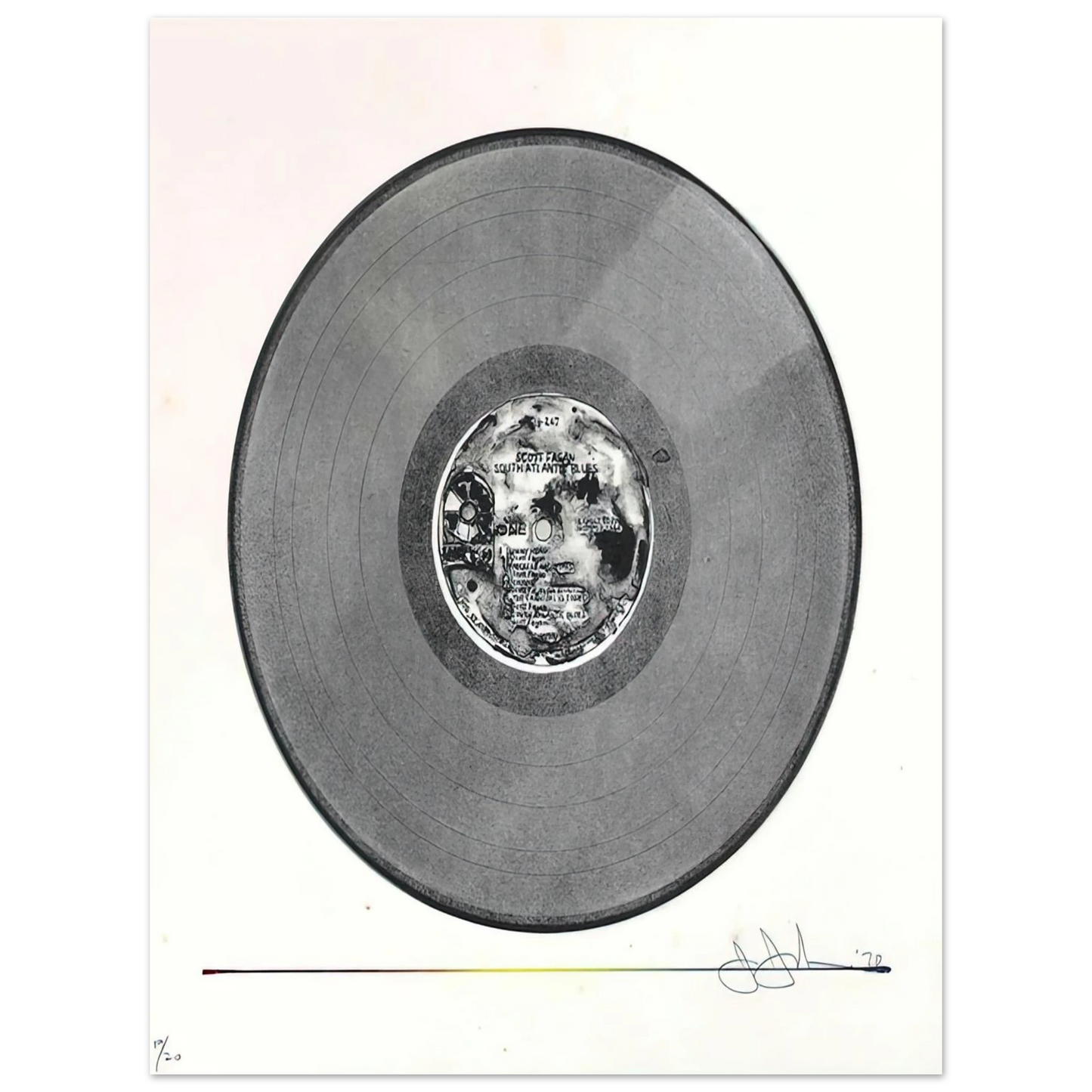 Jasper Johns - SCOTT FAGAN RECORD 1970 Fine Art Poster - Default Title