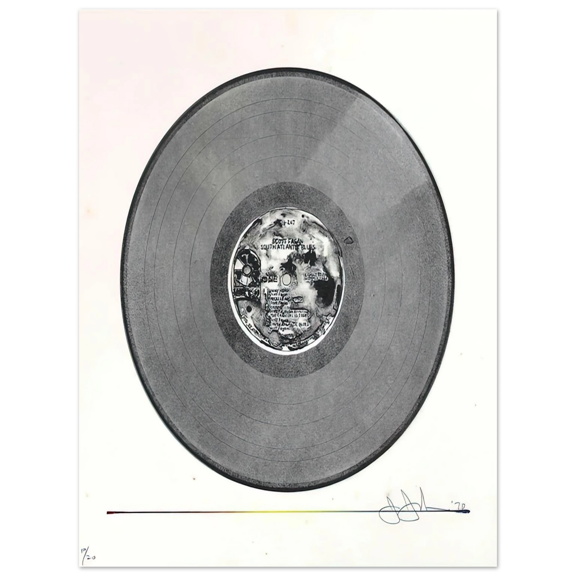Jasper Johns - SCOTT FAGAN RECORD 1970 Fine Art Poster - Default Title