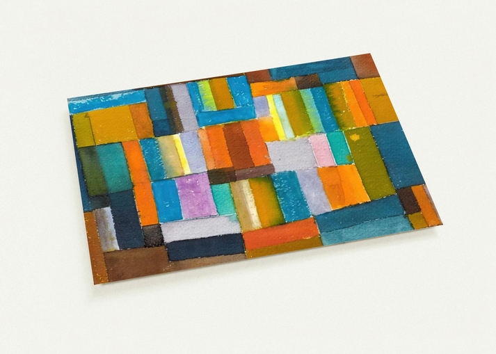 Composition in Orange and Blue-Green - 1957 By Johannes Itten Pack of 10 Post Cards | Johannes Itten Post Cards | A6 (10.5 x 14.8 cm) - 4.1 x 5.8 inches