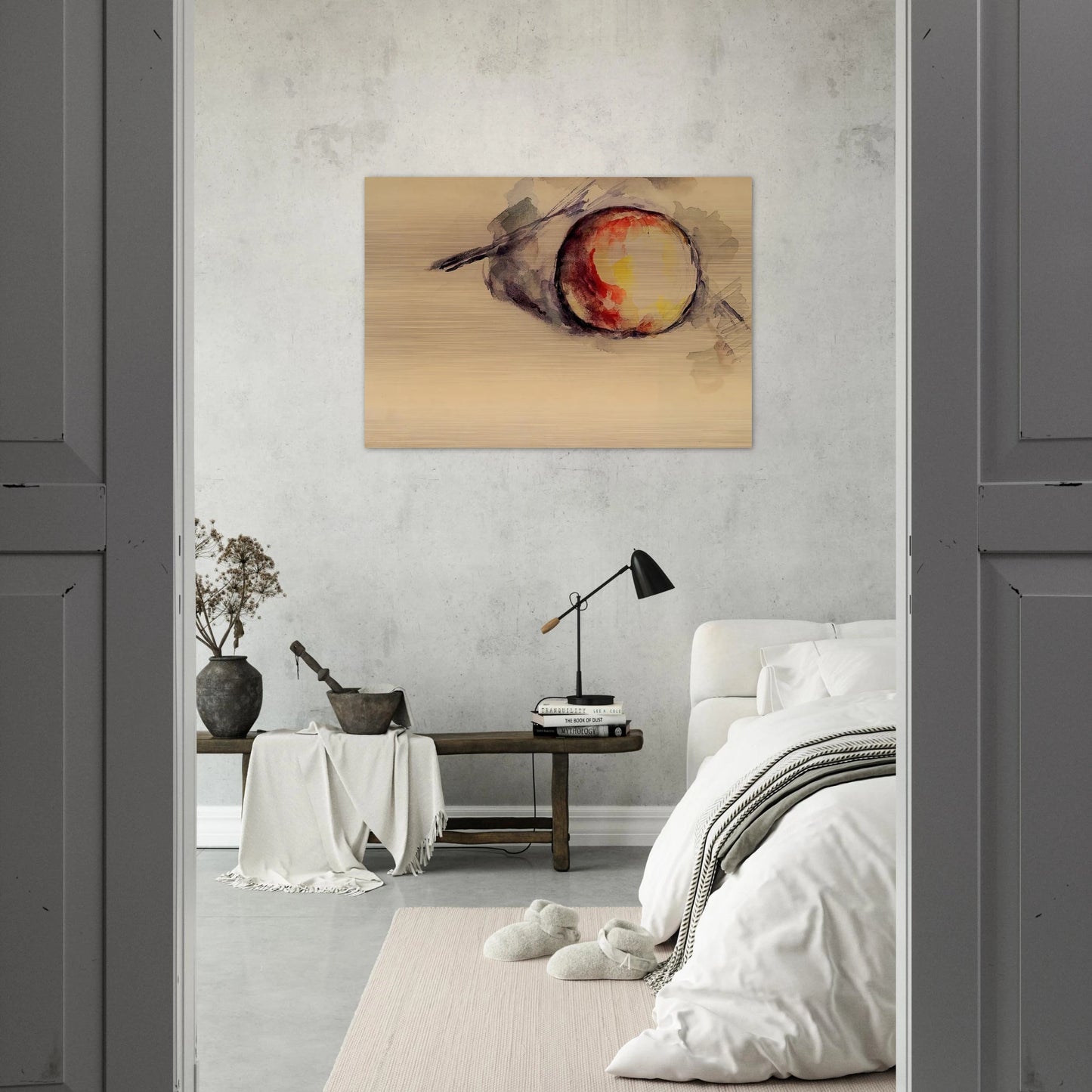 Study of an Apple - Paul Cézanne Brushed Aluminum Print - 70x100 cm / 28x40 inches | Paul Cézanne Aluminum Print | Paul Cézanne Prints