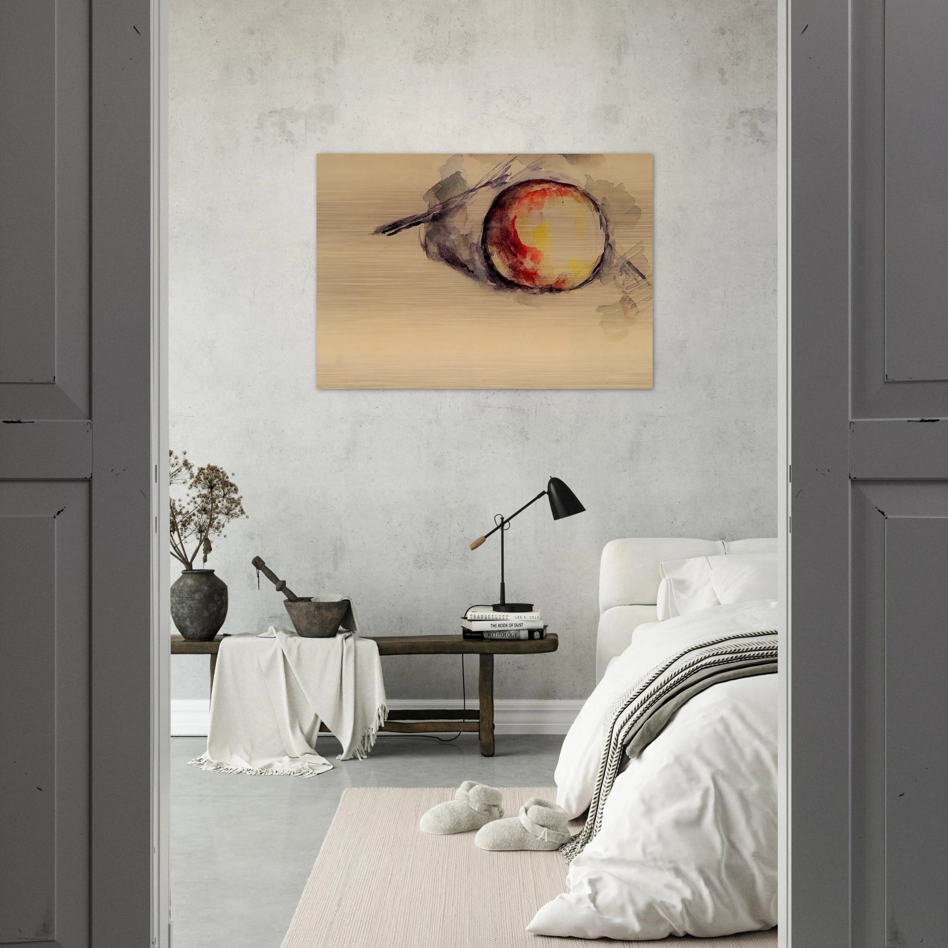 Study of an Apple - Paul Cézanne Brushed Aluminum Print - 70x100 cm / 28x40 inches | Paul Cézanne Aluminum Print | Paul Cézanne Prints