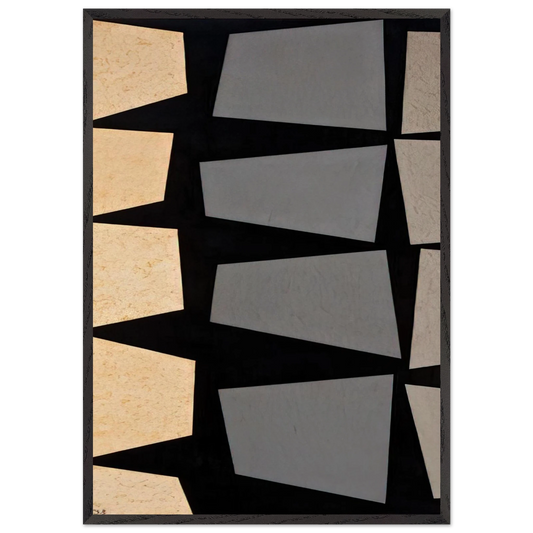 Untitled - 1958 N4 - Karl Benjamin Framed Art Print – Black Wooden Frame - Default Title - -Framed Art Print