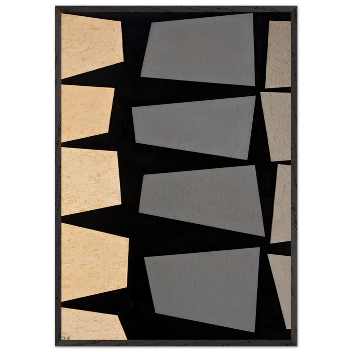 Untitled - 1958 N4 - Karl Benjamin 70x100 cm / 28x40 inches Framed Art Print – Black Wooden Frame