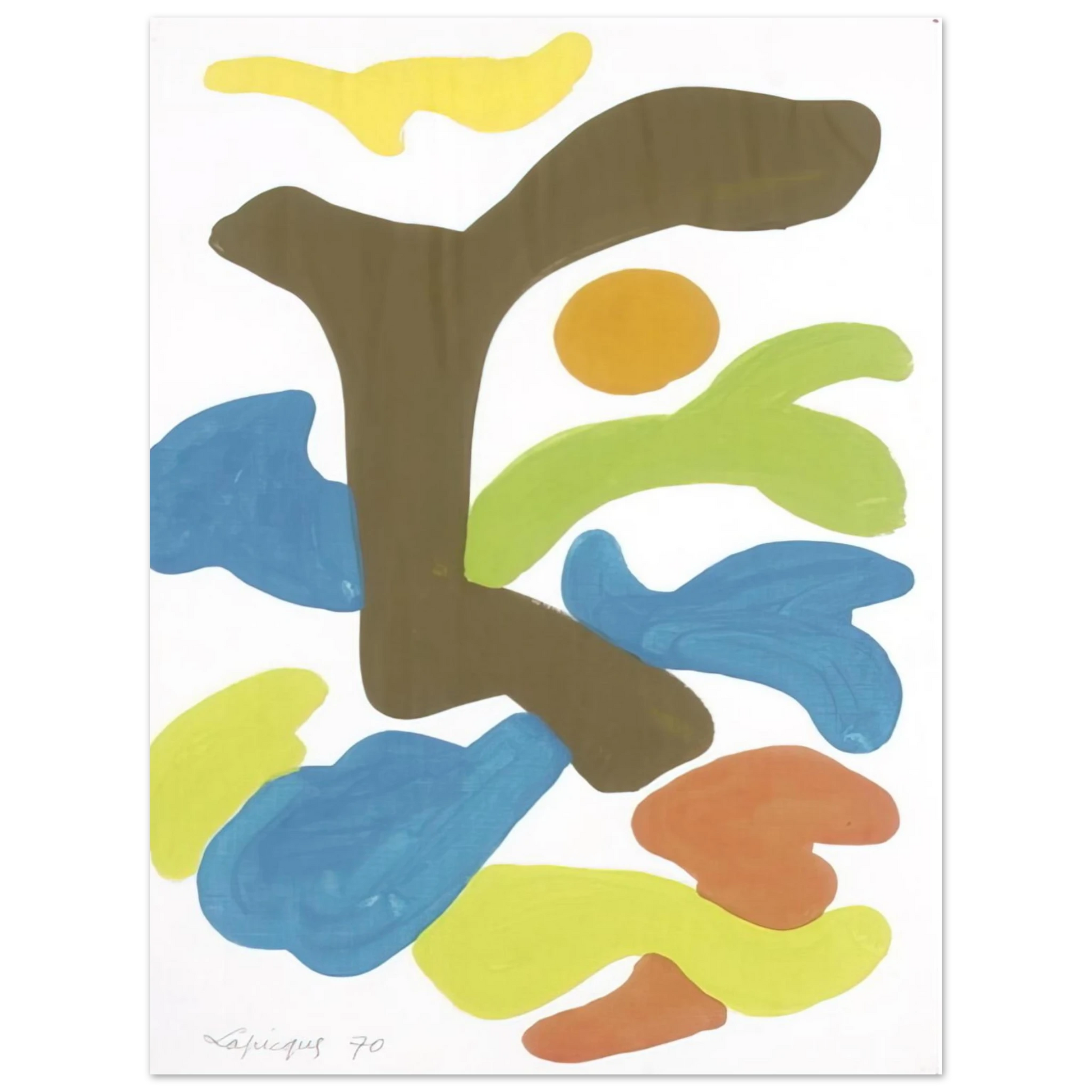 Charles Lapicque - Le premier jour - 1970 Fine Art Poster - Default Title