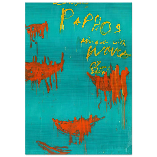 Leaving Paphos Ringed With Waves III - Cy Twombly Brushed Aluminum Print - 70x100 cm / 28x40 inches | Cy Twombly Aluminum Print | Cy Twombly Prints