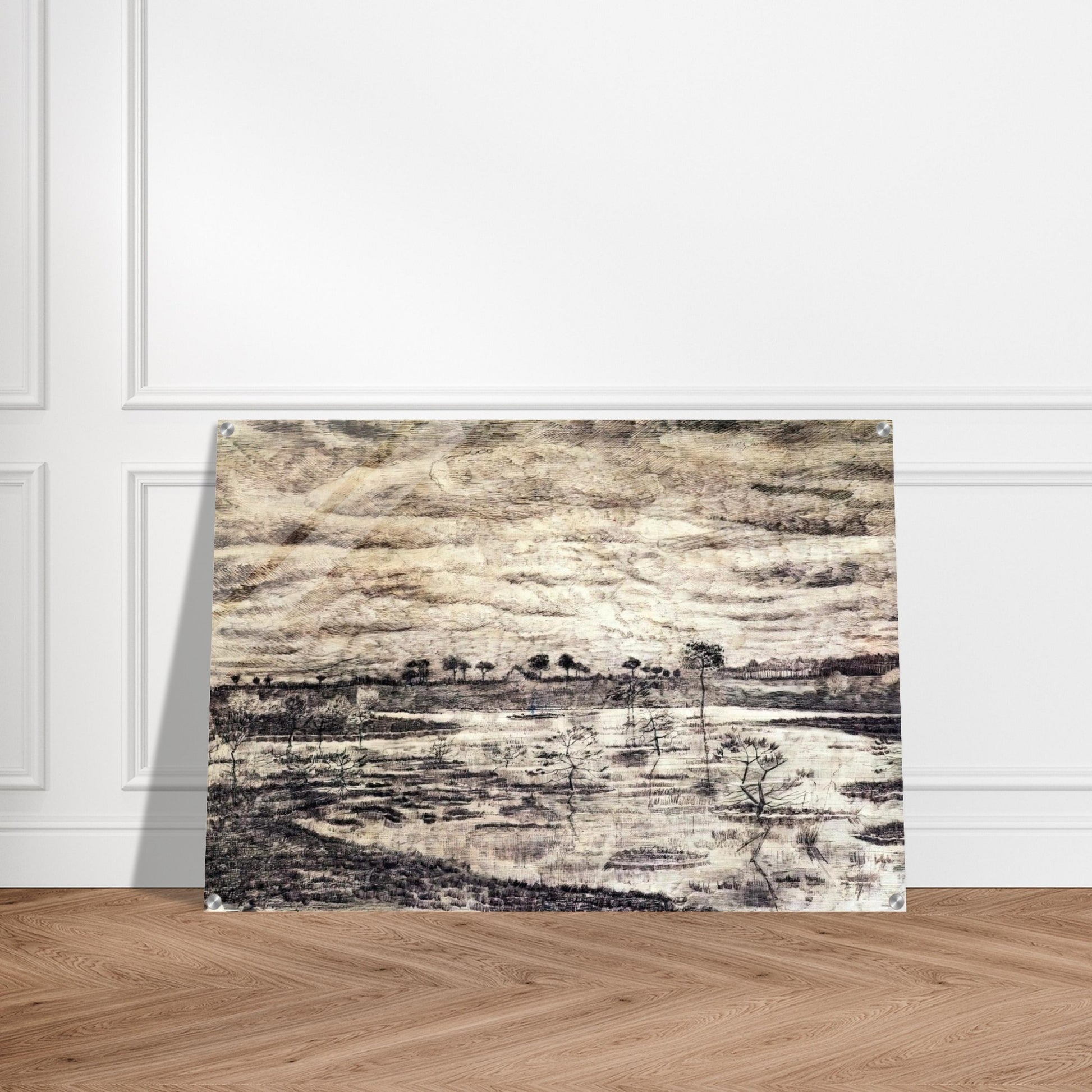 A Marsh - Vincent van Gogh Acrylic Print - 70x100 cm / 28x40″ inches