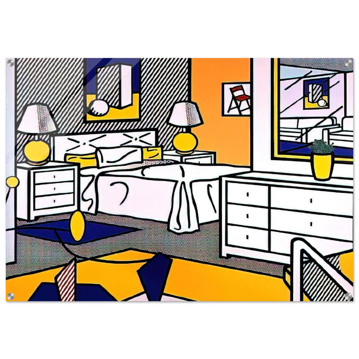 INTERIOR WITH MOBILE 1992 - Roy Lichtenstein Acrylic Print - 70x100 cm / 28x40″ inches