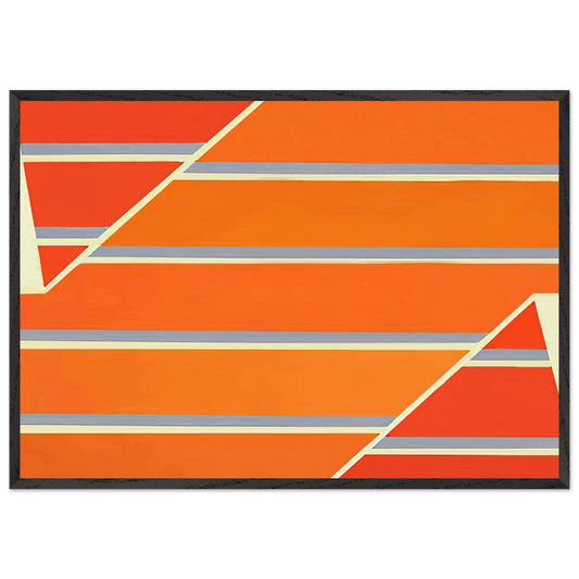 Orange Time - 1965 - Larry Zox Framed Art Print – Black Wooden Frame - Default Title - -Framed Art Print