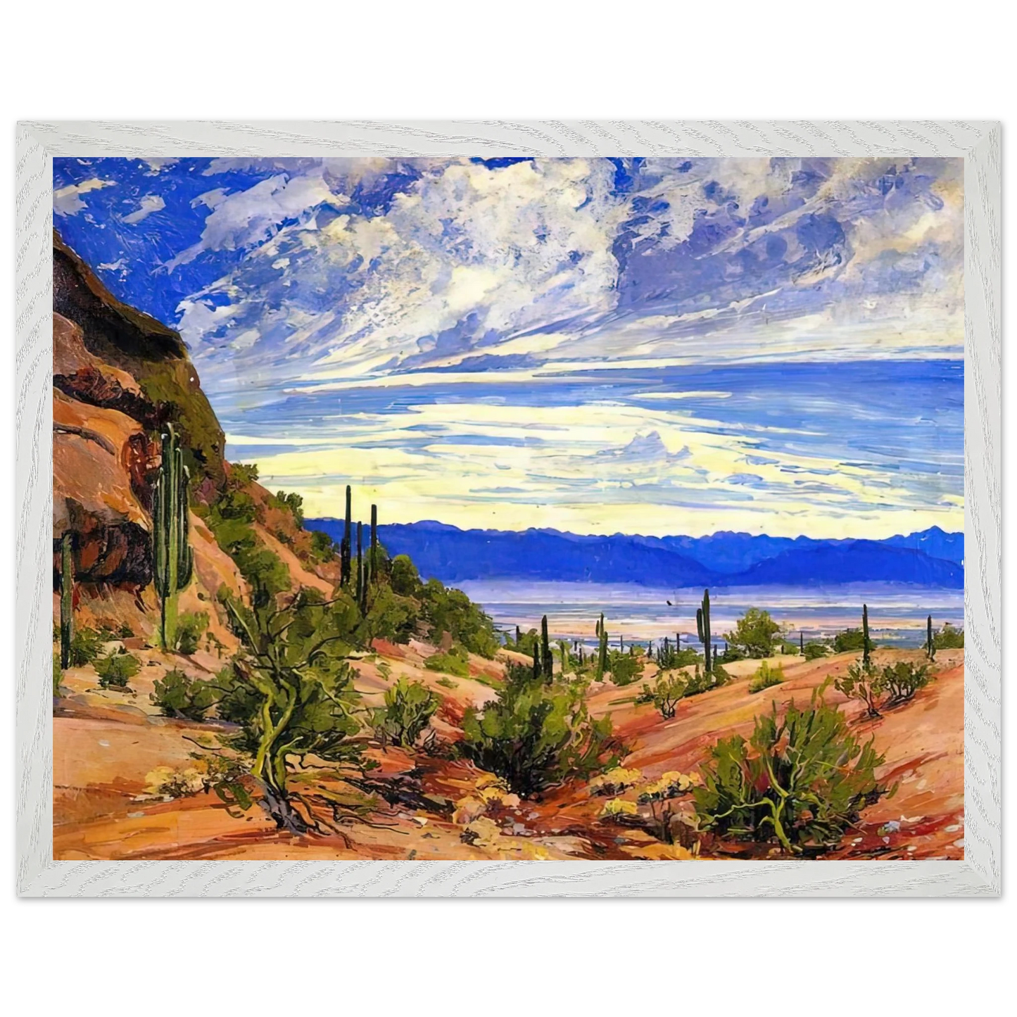 Maynard Dixon - WASHOE WICKIUP 1919 Wall art - 30x40 cm / 12x16 Inches - Premium Wooden Framed Poster With Fine Art Paper - Black frame