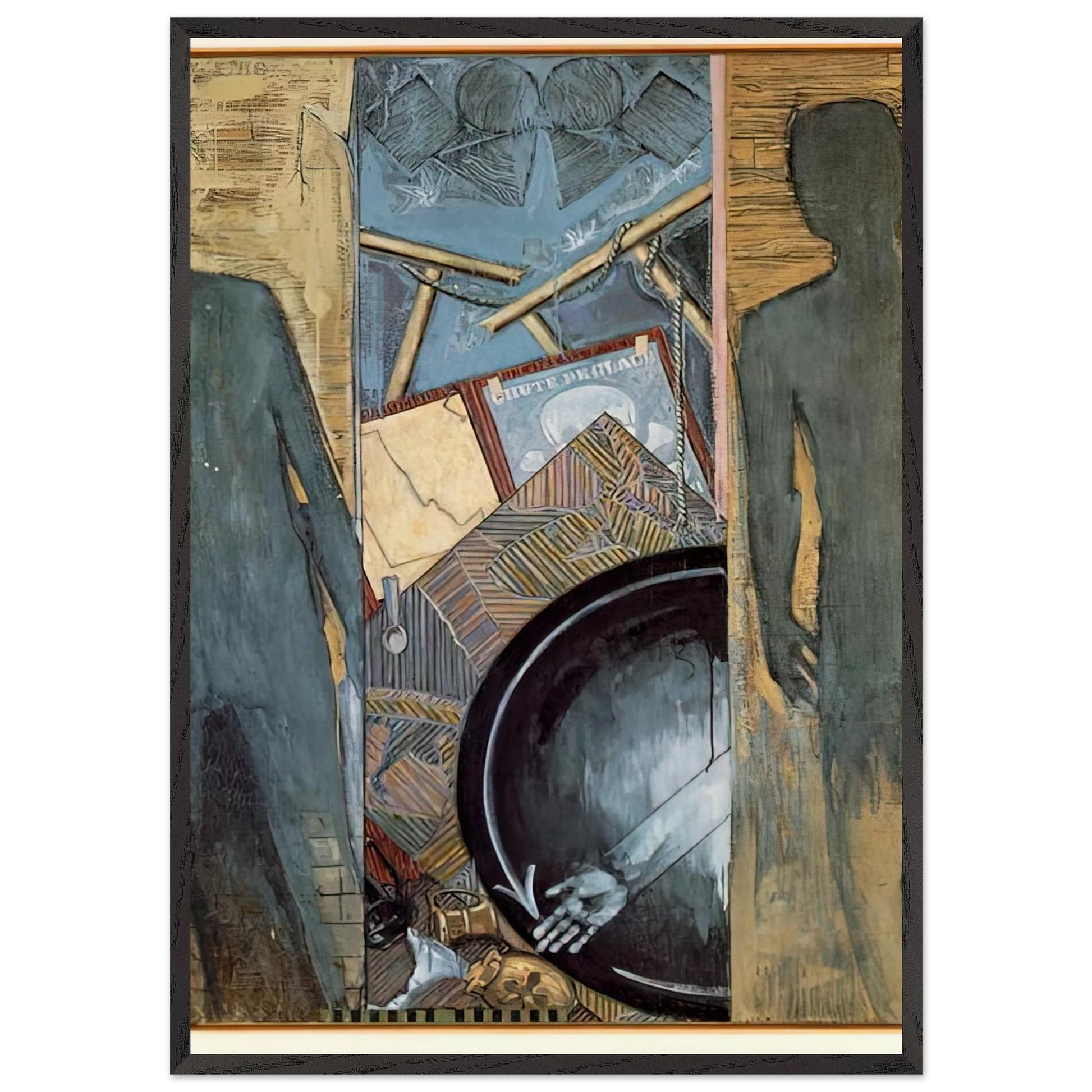 FALL - Jasper Johns Framed Art Print – Black Wooden Frame - Default Title - -Framed Art Print