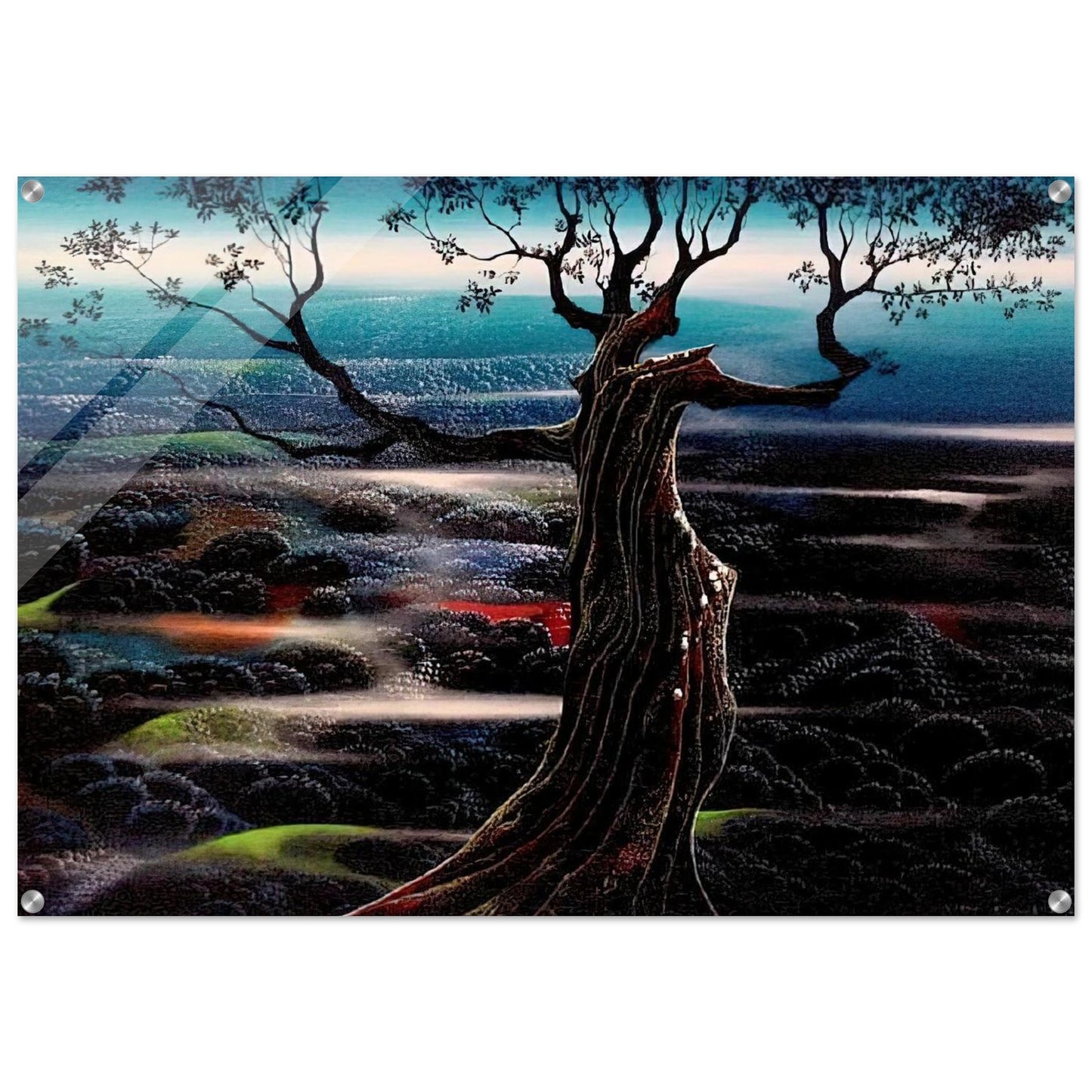 Wild Valley - Eyvind Earle Acrylic Print - 70x100 cm / 28x40″ inches | Eyvind Earle Wall Art | Eyvind Earle Prints