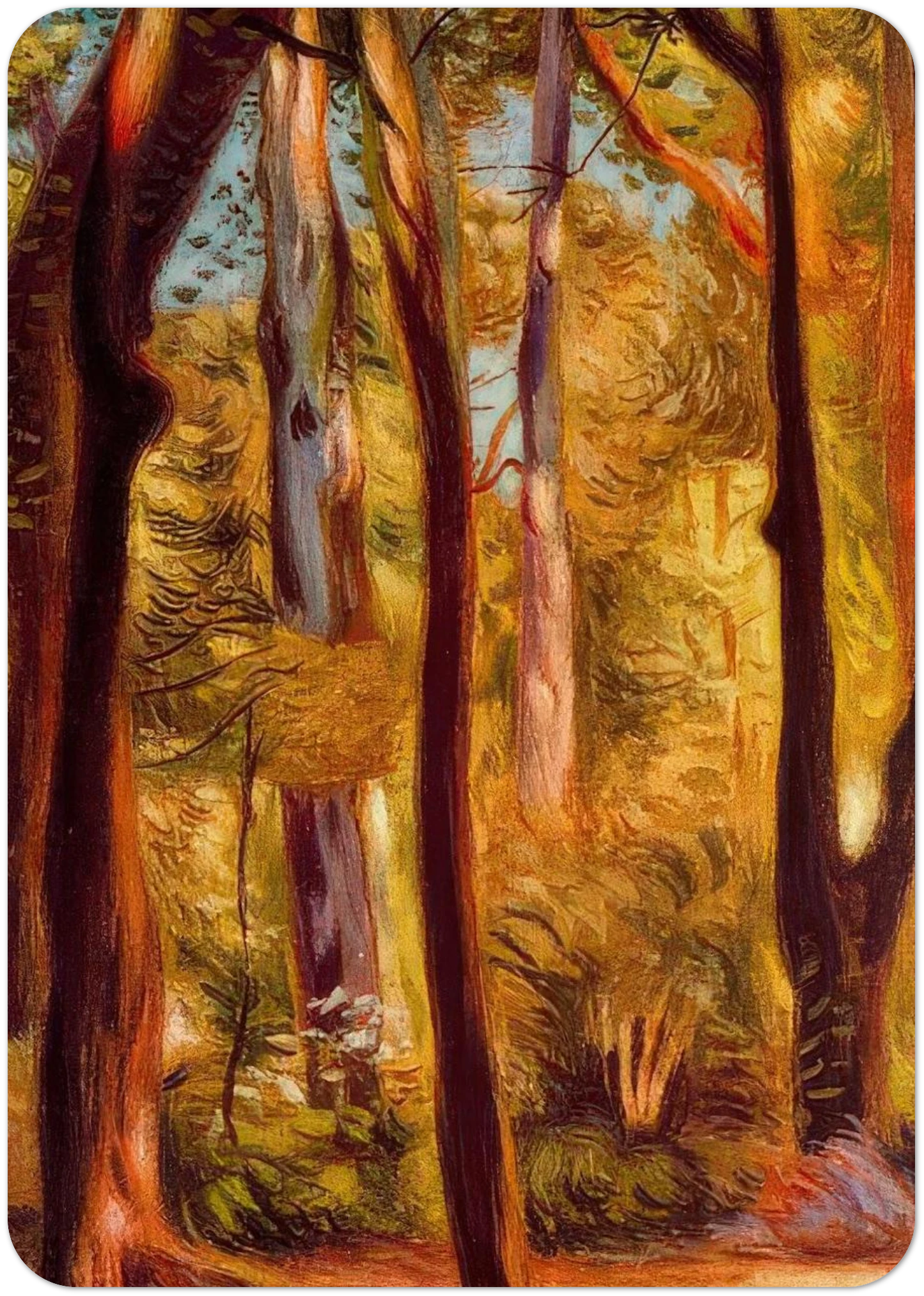 LANDSCAPE OF CASCINE By Giorgio de Chirico Pack of 10 Post Cards | Giorgio de Chirico Post Cards | A6 (10.5 x 14.8 cm) - 4.1 x 5.8 inches