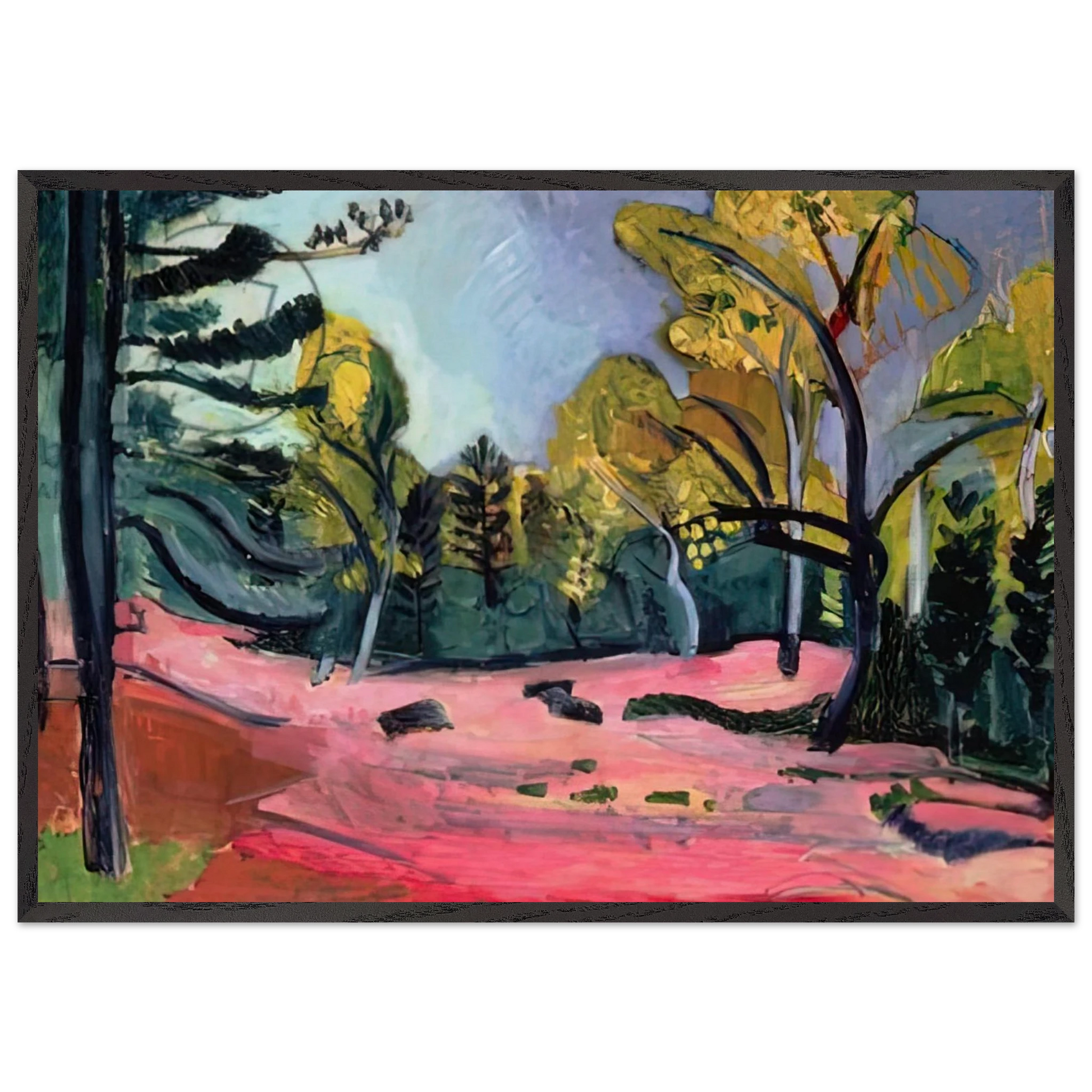 LANDSCAPE 1909 - Henri Matisse Framed Art Print – Black Wooden Frame - Default Title - -Framed Art Print