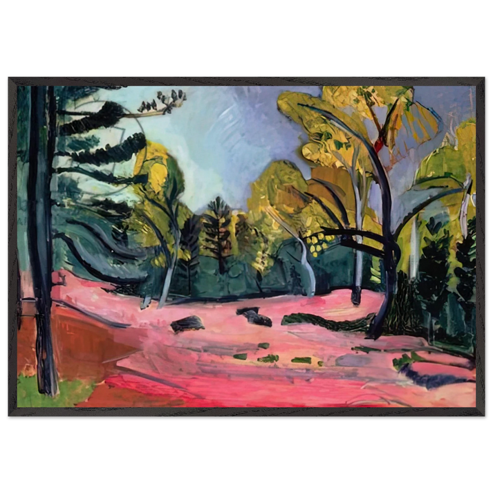LANDSCAPE 1909 - Henri Matisse 70x100 cm / 28x40 inches Framed Art Print – Black Wooden Frame