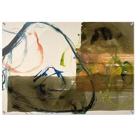 New River Watercolor, Series I, #5 - 1988 - John Cage Acrylic Print - 70x100 cm / 28x40″ inches