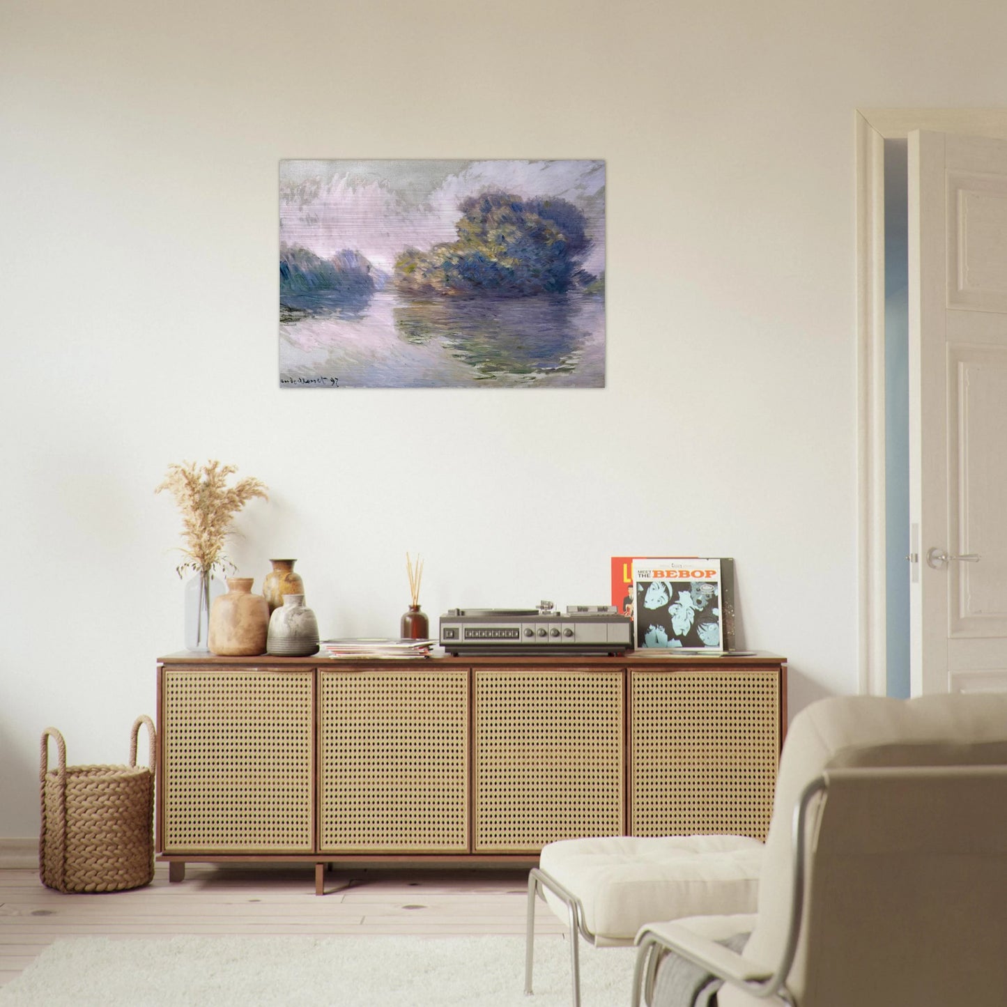 Islands at Port-Villez - claude monet Brushed Aluminum Print - 70x100 cm / 28x40 inches | claude monet Aluminum Print | claude monet Prints