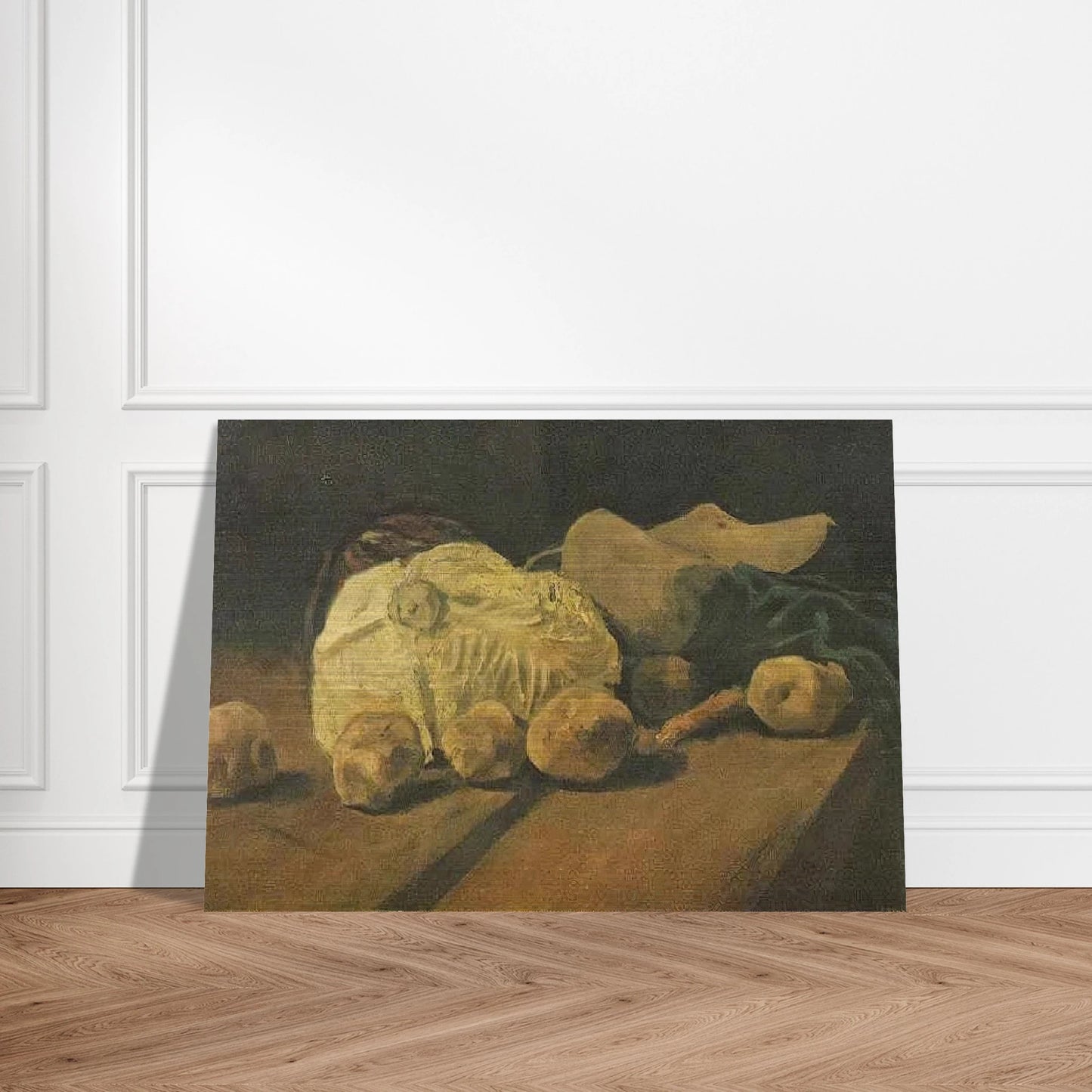 Still Life with Cabbage and Clogs - Vincent van Gogh Brushed Aluminum Print - 70x100 cm / 28x40 inches | Vincent van Gogh Aluminum Print | Vincent van Gogh Prints