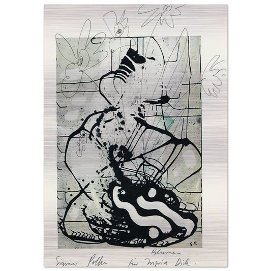 BLUMEN 1985 - Sigmar Polke Brushed Aluminum Print - 70x100 cm / 28x40 inches | Sigmar Polke Aluminum Print | Sigmar Polke Prints