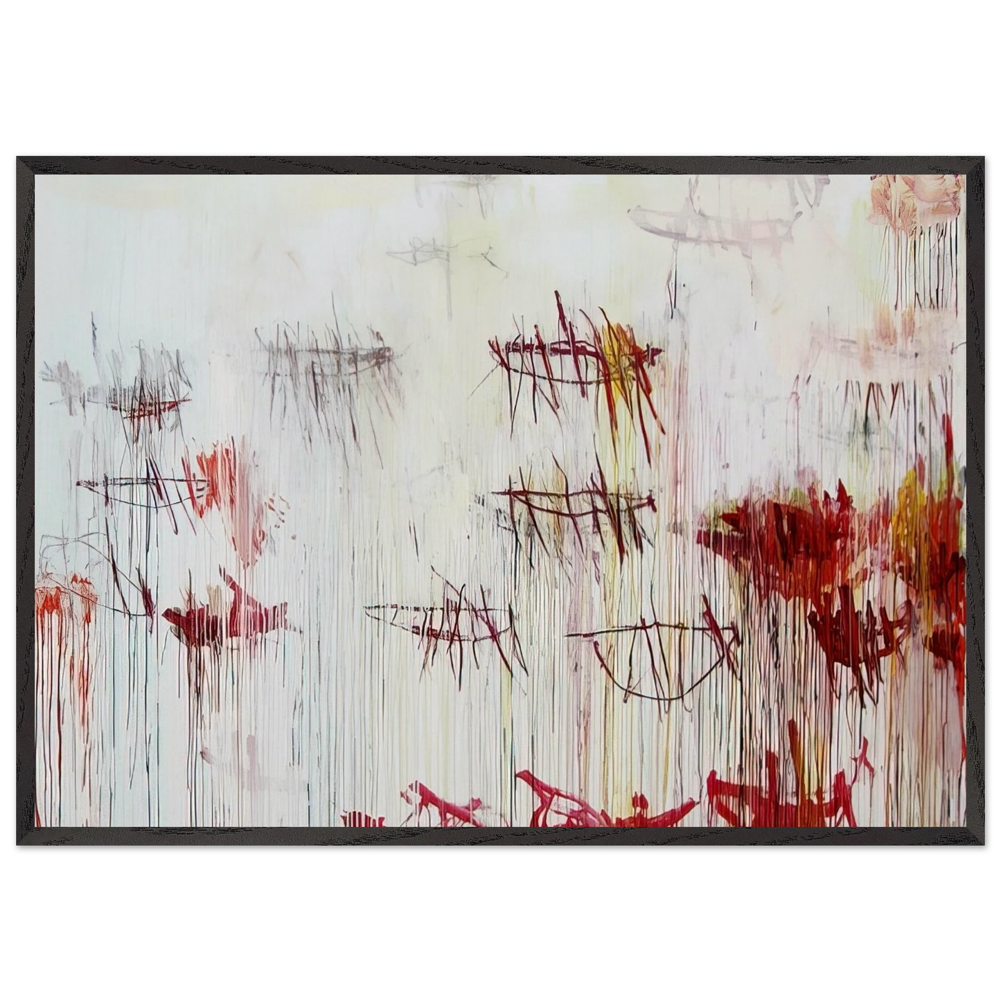 Lepanto Part IX - Cy Twombly Framed Art Print – Black Wooden Frame - Default Title - -Framed Art Print