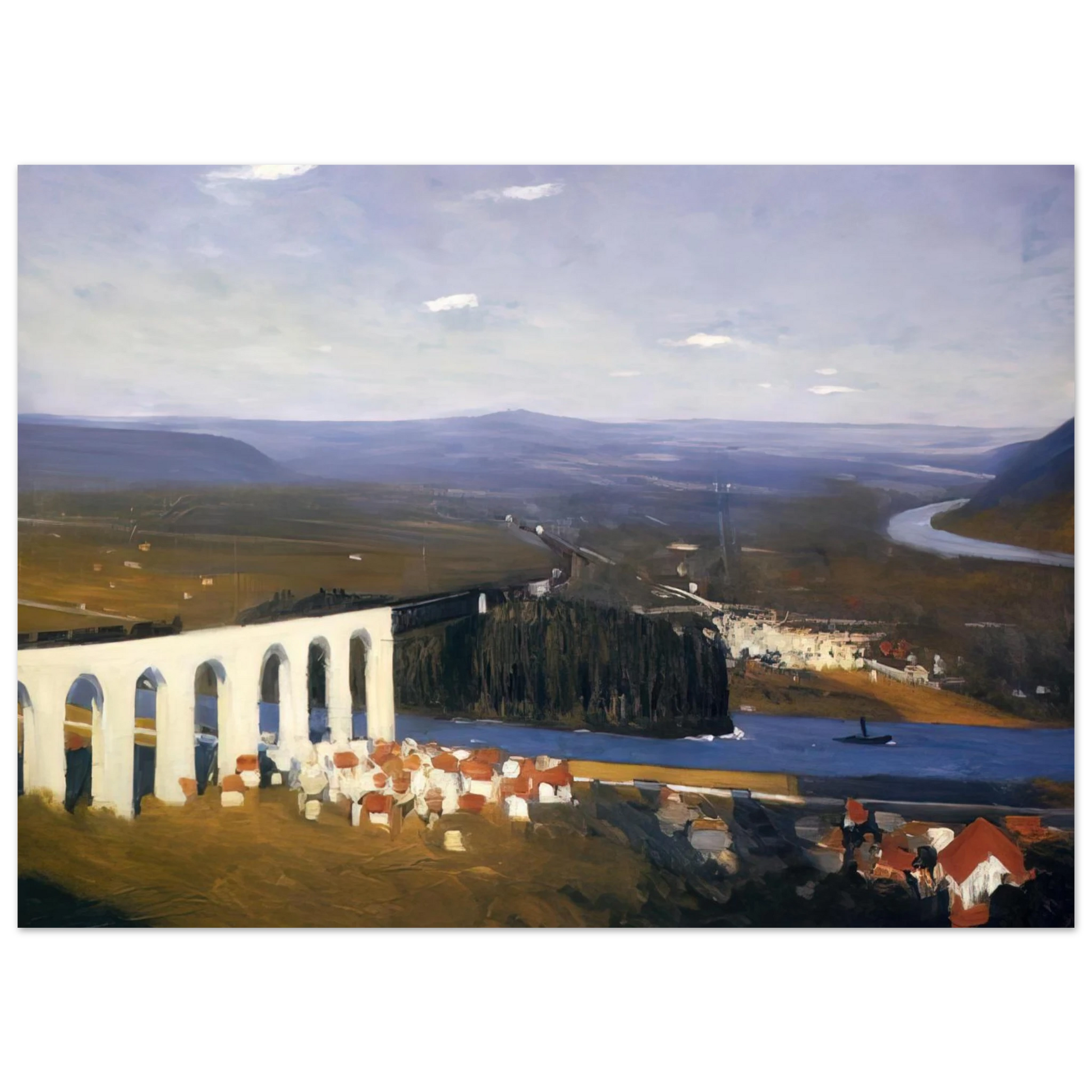 Edward Hopper - Valley of the Seine Fine Art Poster - 40x60 cm / 16x24 inches