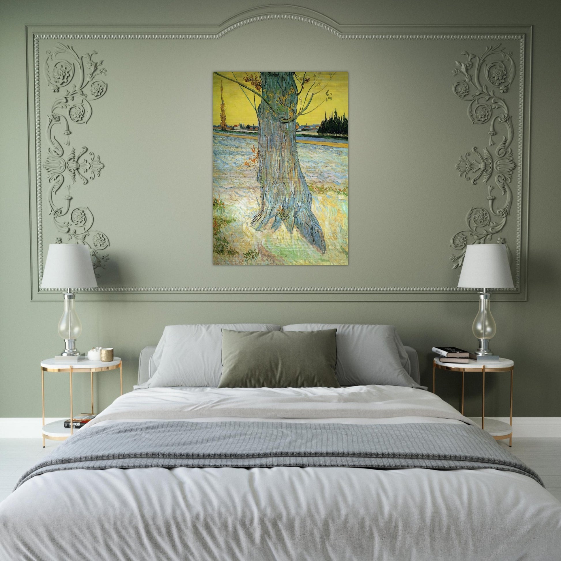 Trunk of an Old Yew Tree - Vincent van Gogh Brushed Aluminum Print - 70x100 cm / 28x40 inches | Vincent van Gogh Aluminum Print | Vincent van Gogh Prints