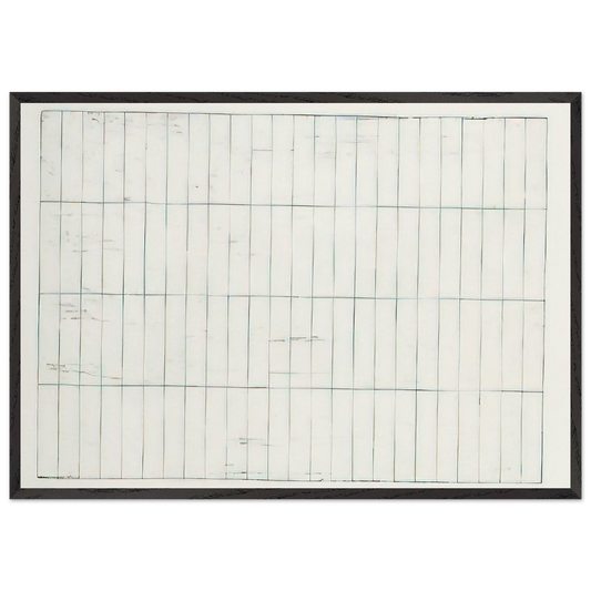 Grid I Lewison 17 - Minimalism - Brice Marden Framed Art Print – Black Wooden Frame - Default Title - -Framed Art Print