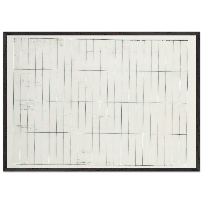 Grid I Lewison 17 - Minimalism - Brice Marden 70x100 cm / 28x40 inches Framed Art Print – Black Wooden Frame