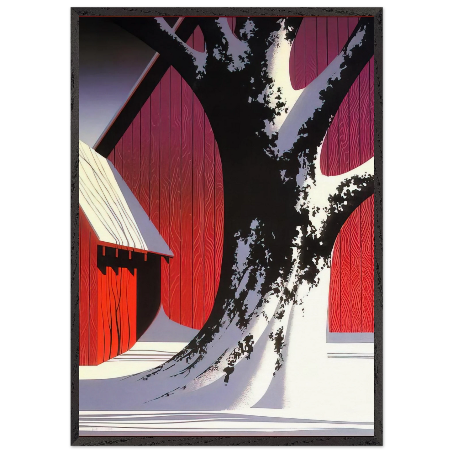 Ruby - Eyvind Earle 70x100 cm / 28x40 inches Framed Art Print – Black Wooden Frame