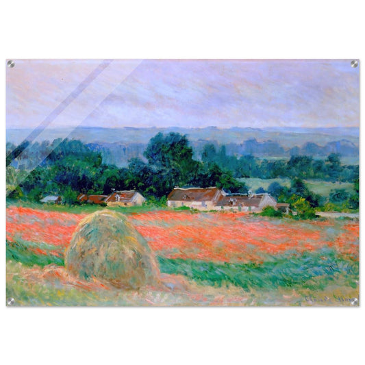 Haystack at Giverny - claude monet Acrylic Print - 70x100 cm / 28x40″ inches