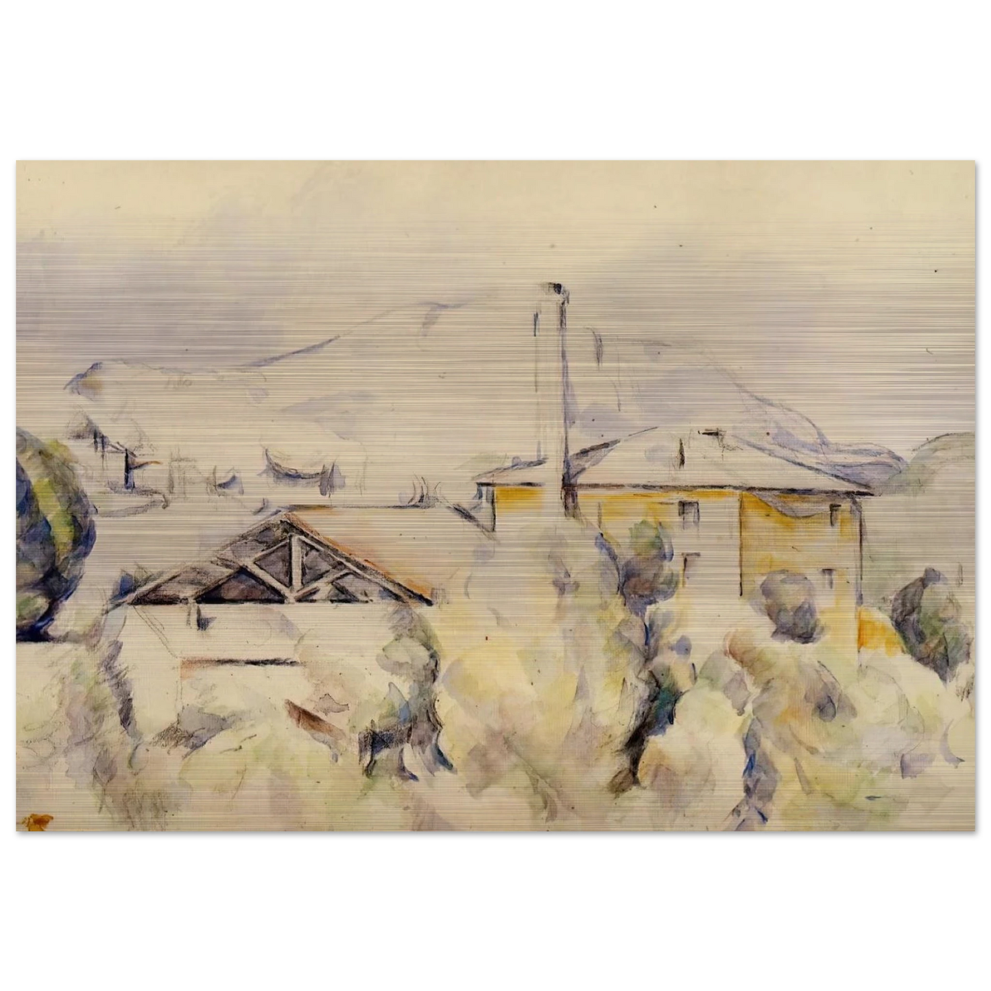 The Lime Kiln - Paul Cézanne Brushed Aluminum Print - 70x100 cm / 28x40 inches | Paul Cézanne Aluminum Print | Paul Cézanne Prints