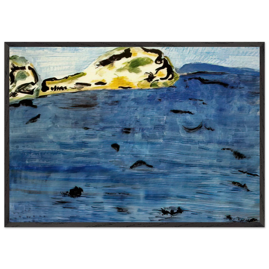 Blue Bay and Dunes - 1961 - Milton Avery Framed Art Print – Black Wooden Frame - Default Title - -Framed Art Print