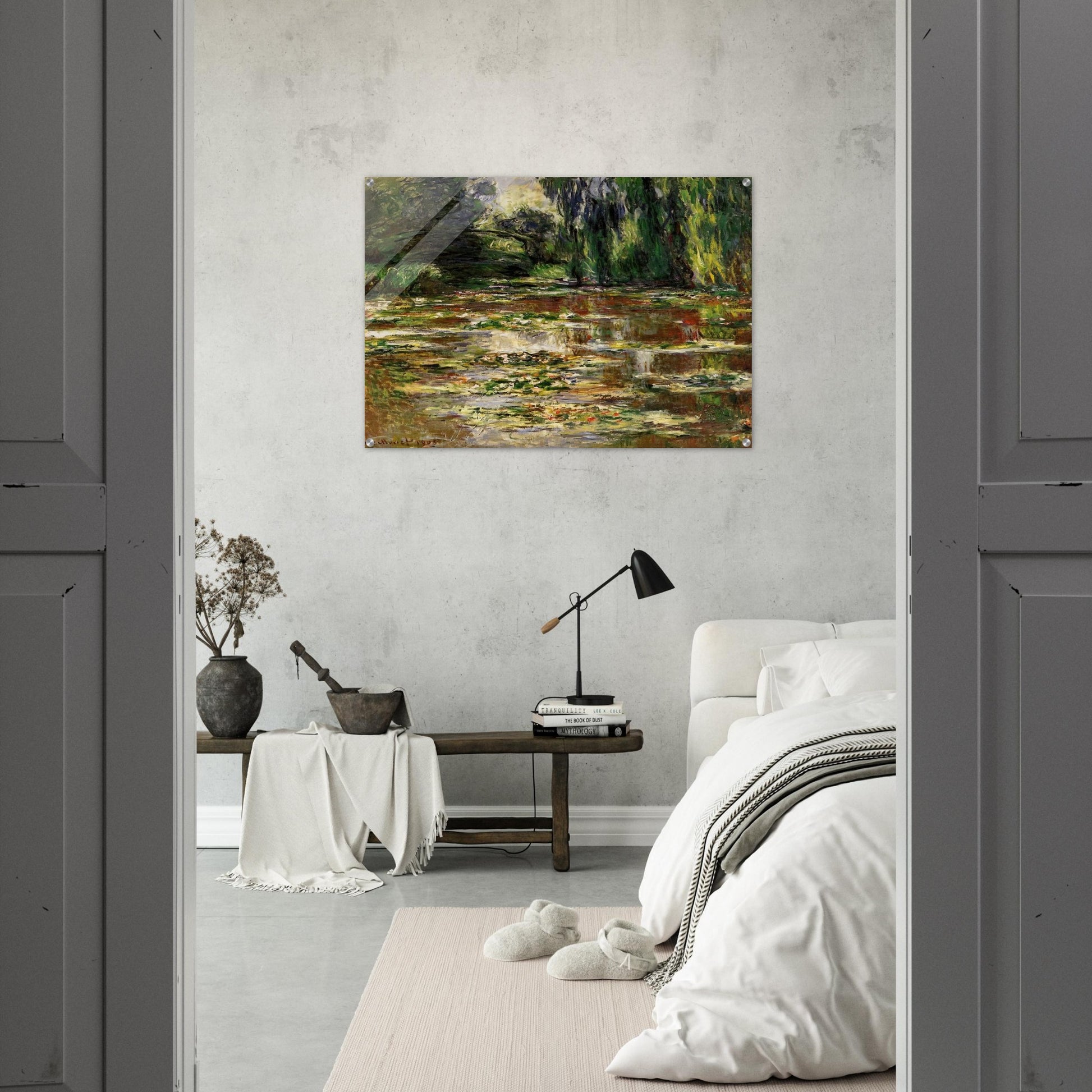 The Japanese Bridge The Bridge over the Water-Lily Pond - claude monet Acrylic Print - 70x100 cm / 28x40″ inches