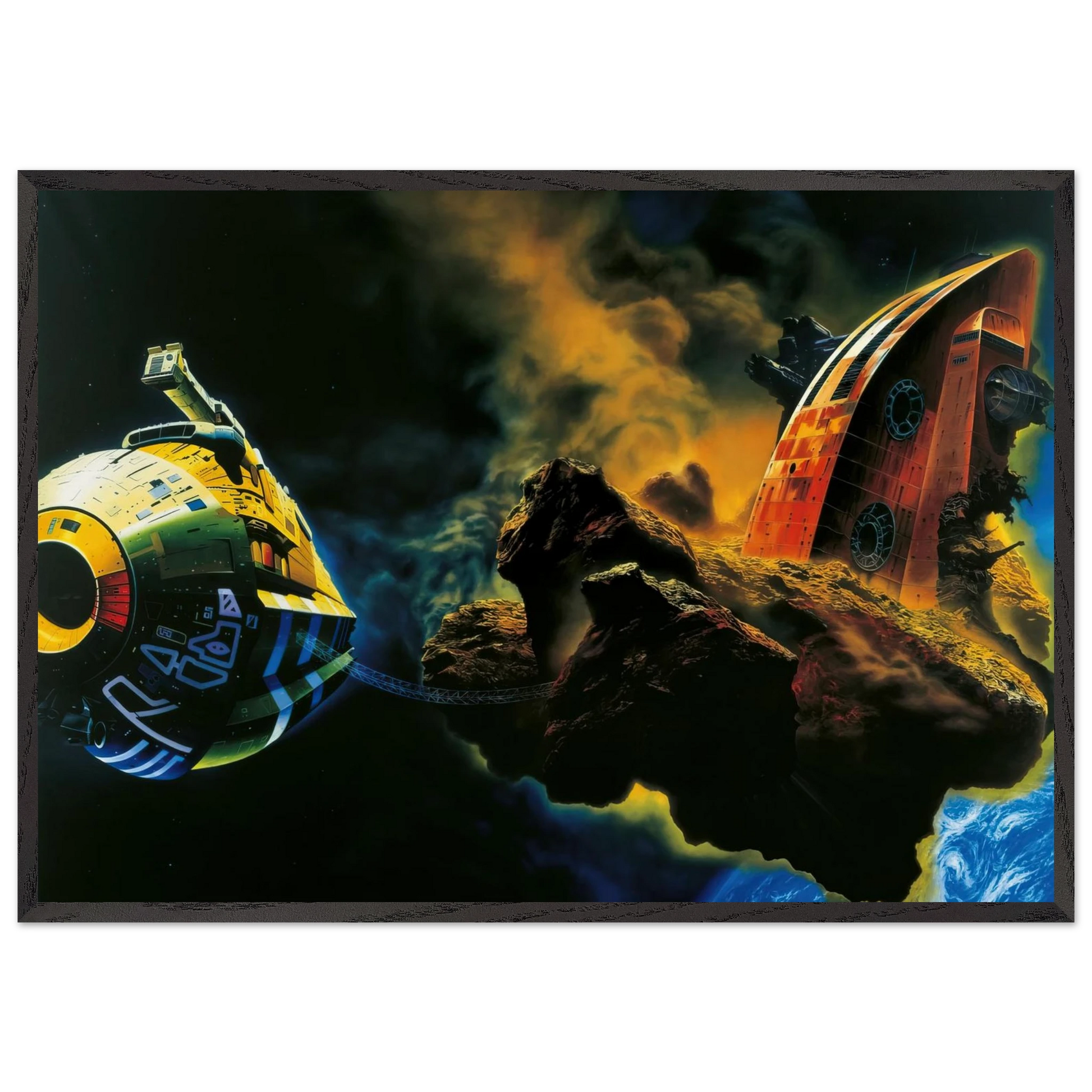 Chris Foss N2 - Chris Foss Framed Art Print – Black Wooden Frame - Default Title - -Framed Art Print