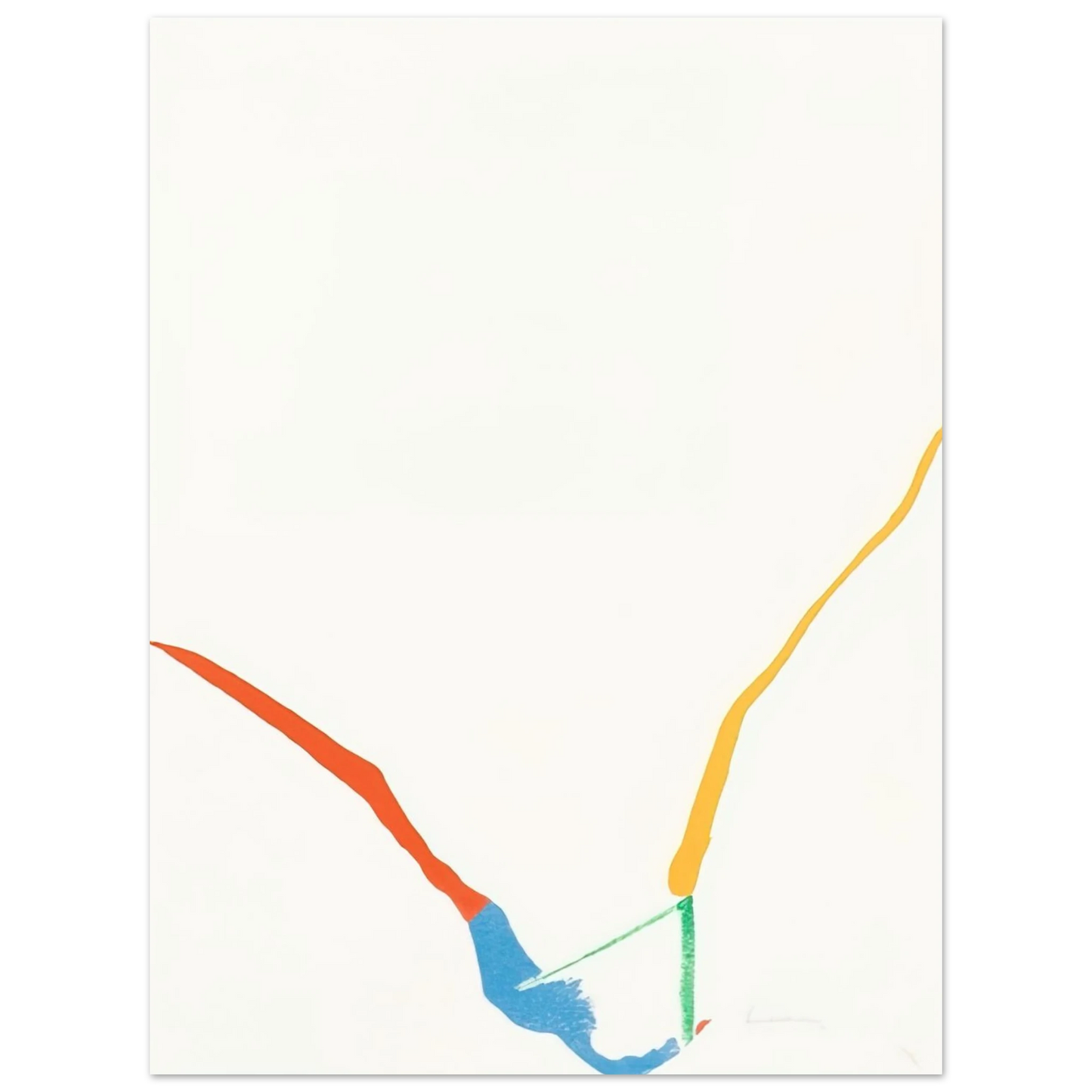 Helen Frankenthaler - What Red Lines Can Do - 1970 Wall art - 40x40 cm / 16x16 inches - Fine Art Poster - -