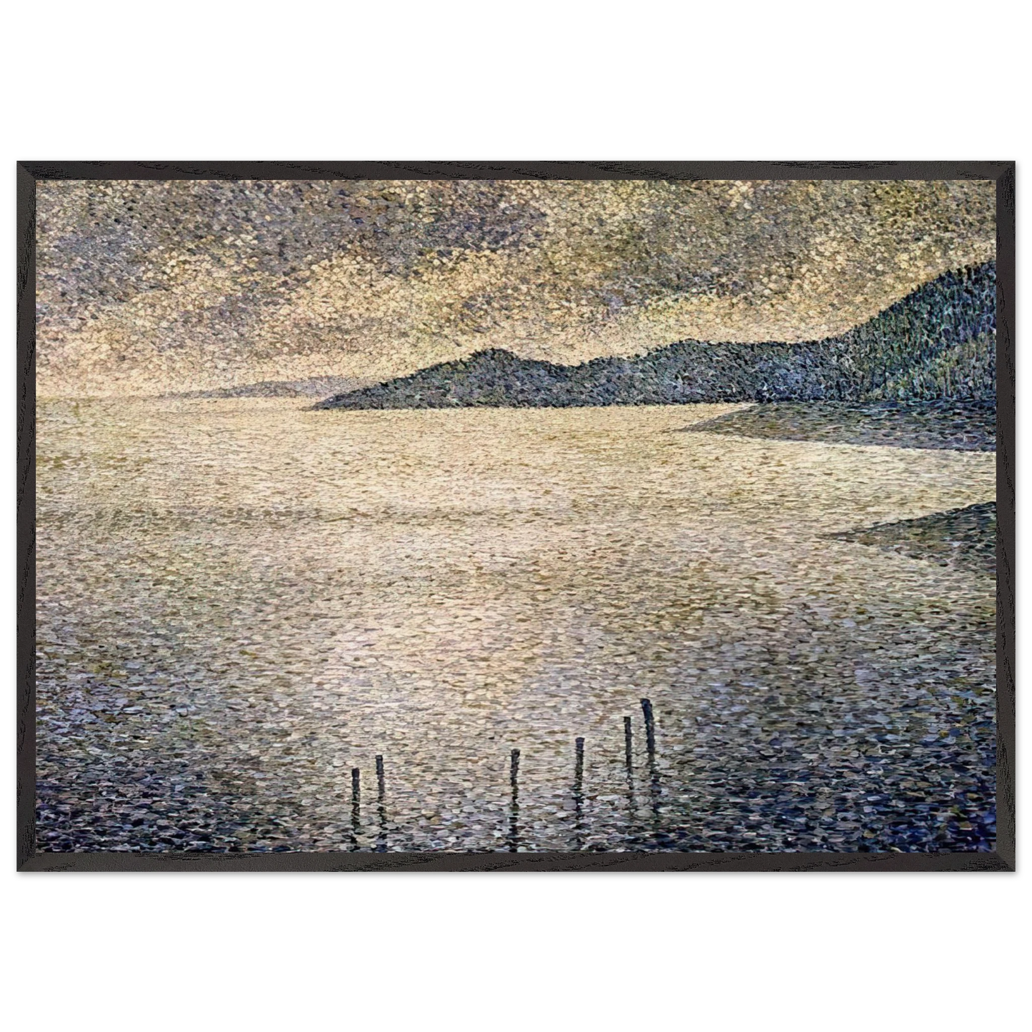 CHANNEL COAST 1892 - Theo van Rysselberghe Framed Art Print – Black Wooden Frame - Default Title - -Framed Art Print