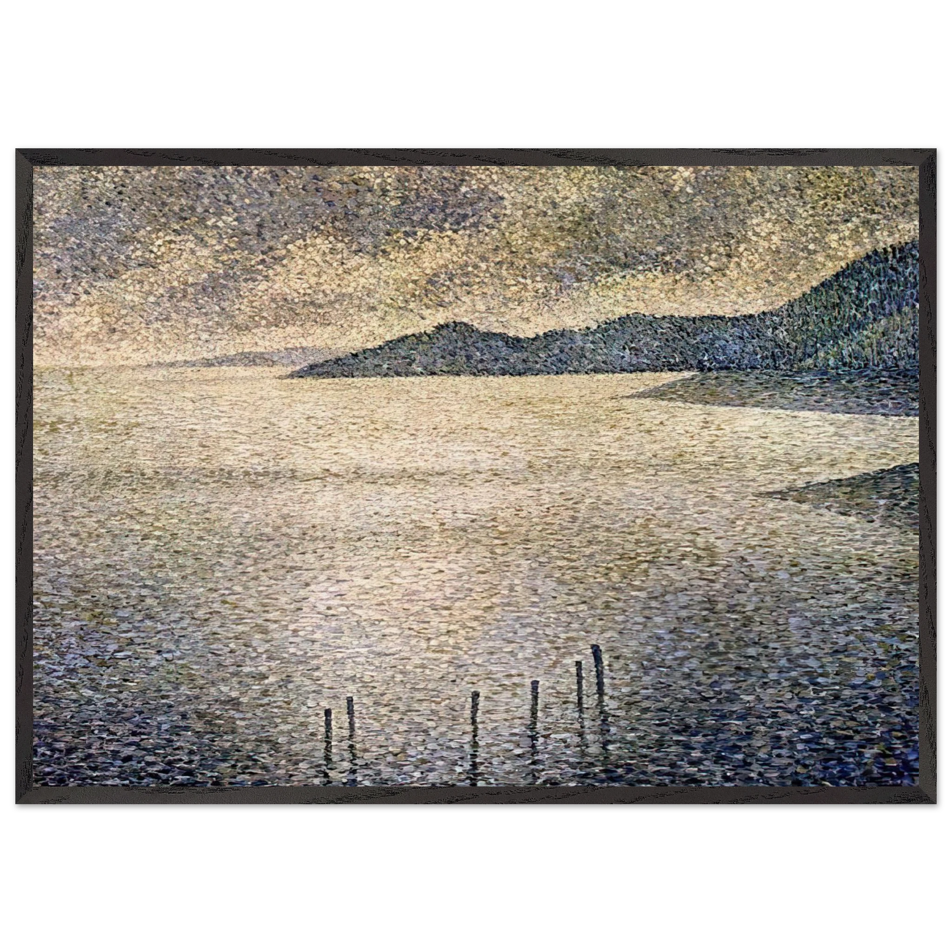 CHANNEL COAST 1892 - Theo van Rysselberghe Framed Art Print – Black Wooden Frame - Default Title - -Framed Art Print